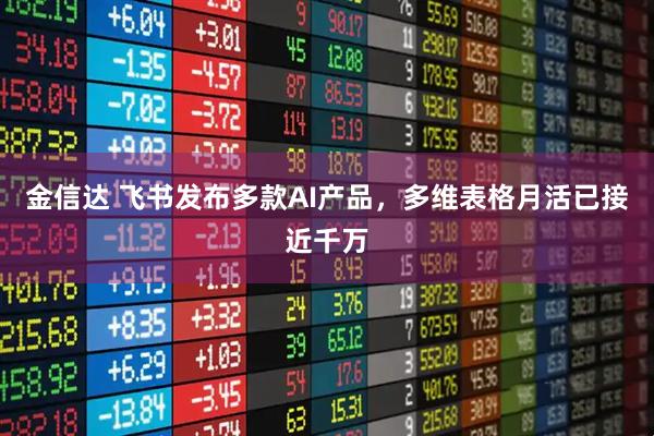 金信达 飞书发布多款AI产品，多维表格月活已接近千万