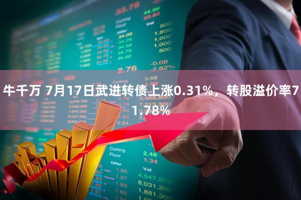 牛千万 7月17日武进转债上涨0.31%，转股溢价率71.78%
